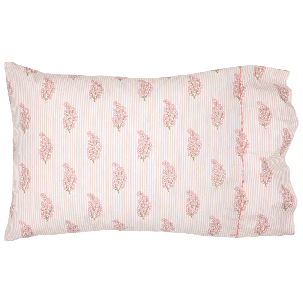 Pillowcases - Nirvi Lotus Pink Organic Cotton Sheets by John Robshaw at Fig Linens and Home