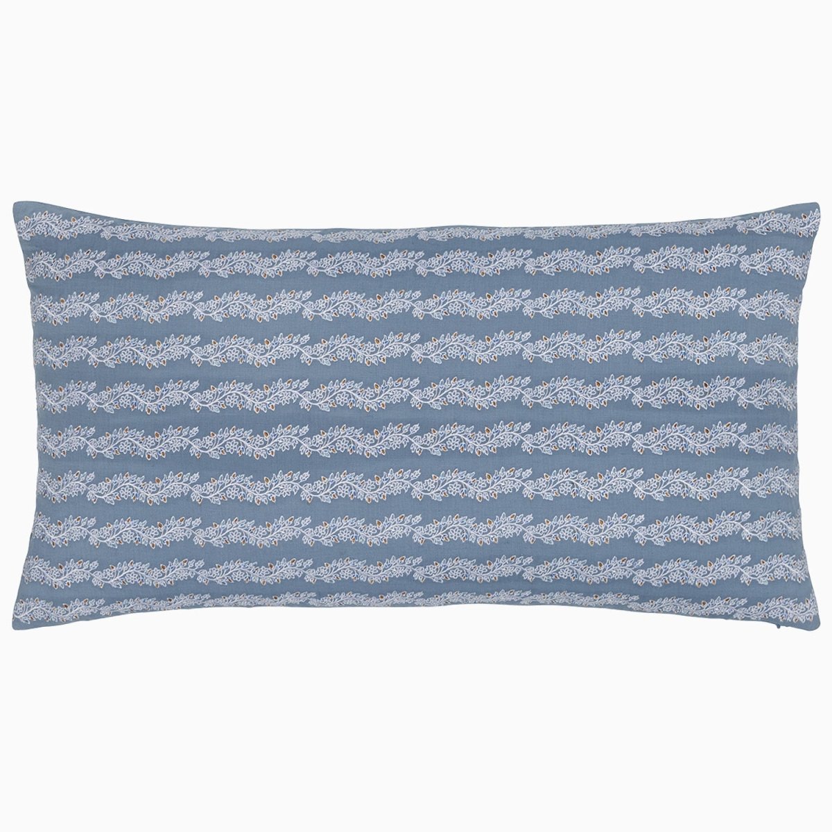 Omkar Slate Bolster by John Robshaw at Fig Linens and Home - 1