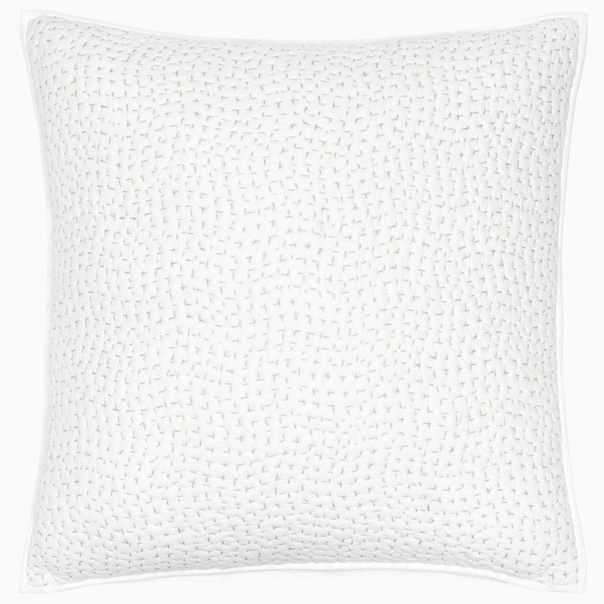 Organic Hand Stitched Sage Sham by John Robshaw at Fig Linens and Home - 2