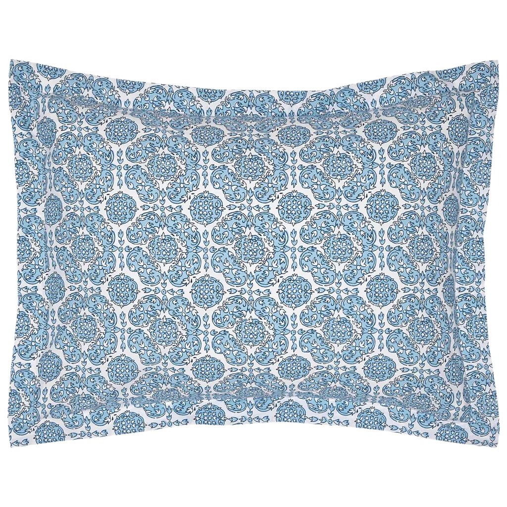 Pillow Sham - John Robshaw Textiles Sahil Indigo Organic Cotton Bedding at Fig Linens and Home