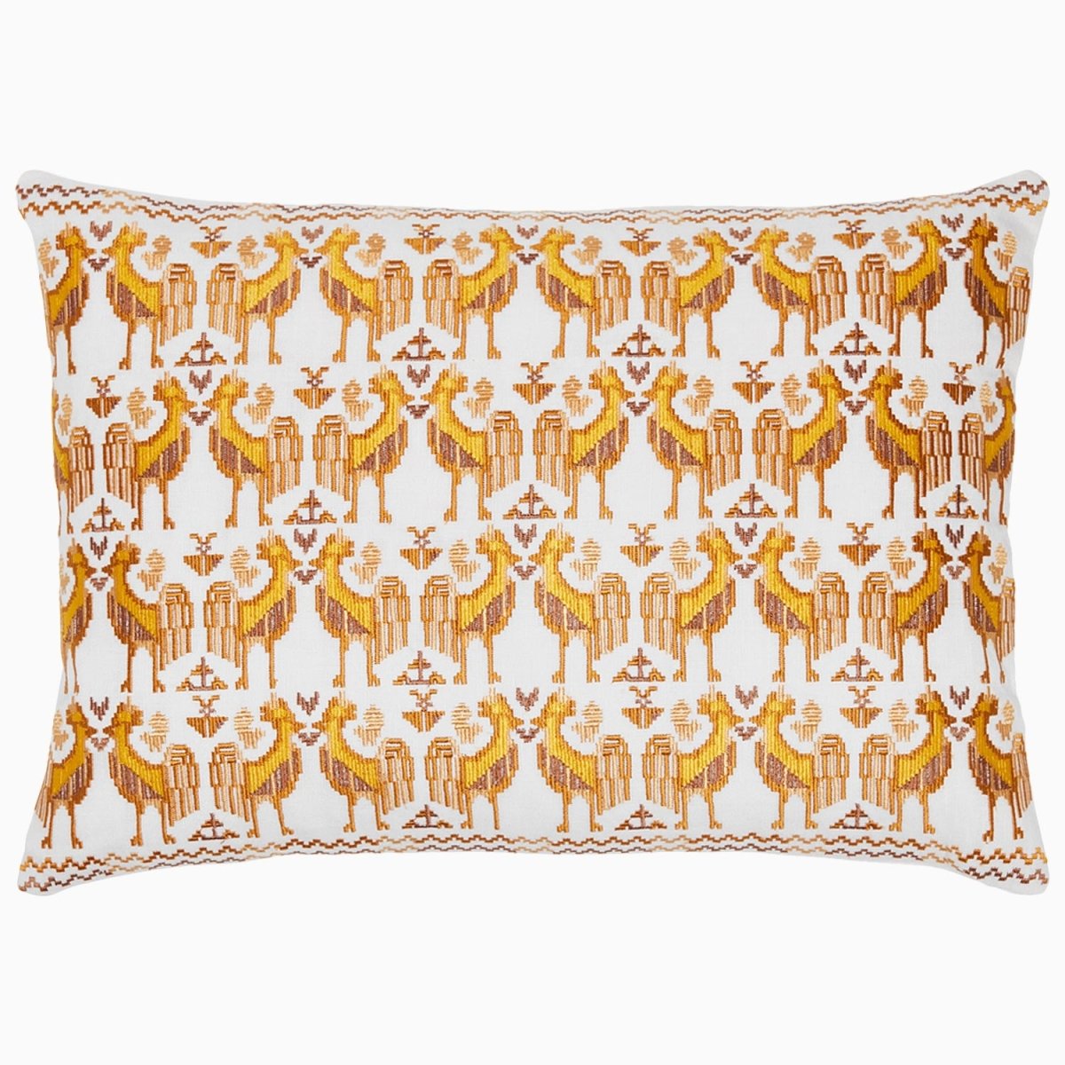 Usha Marigold Pillow by John Robshaw at Fig Linens and Home - 1