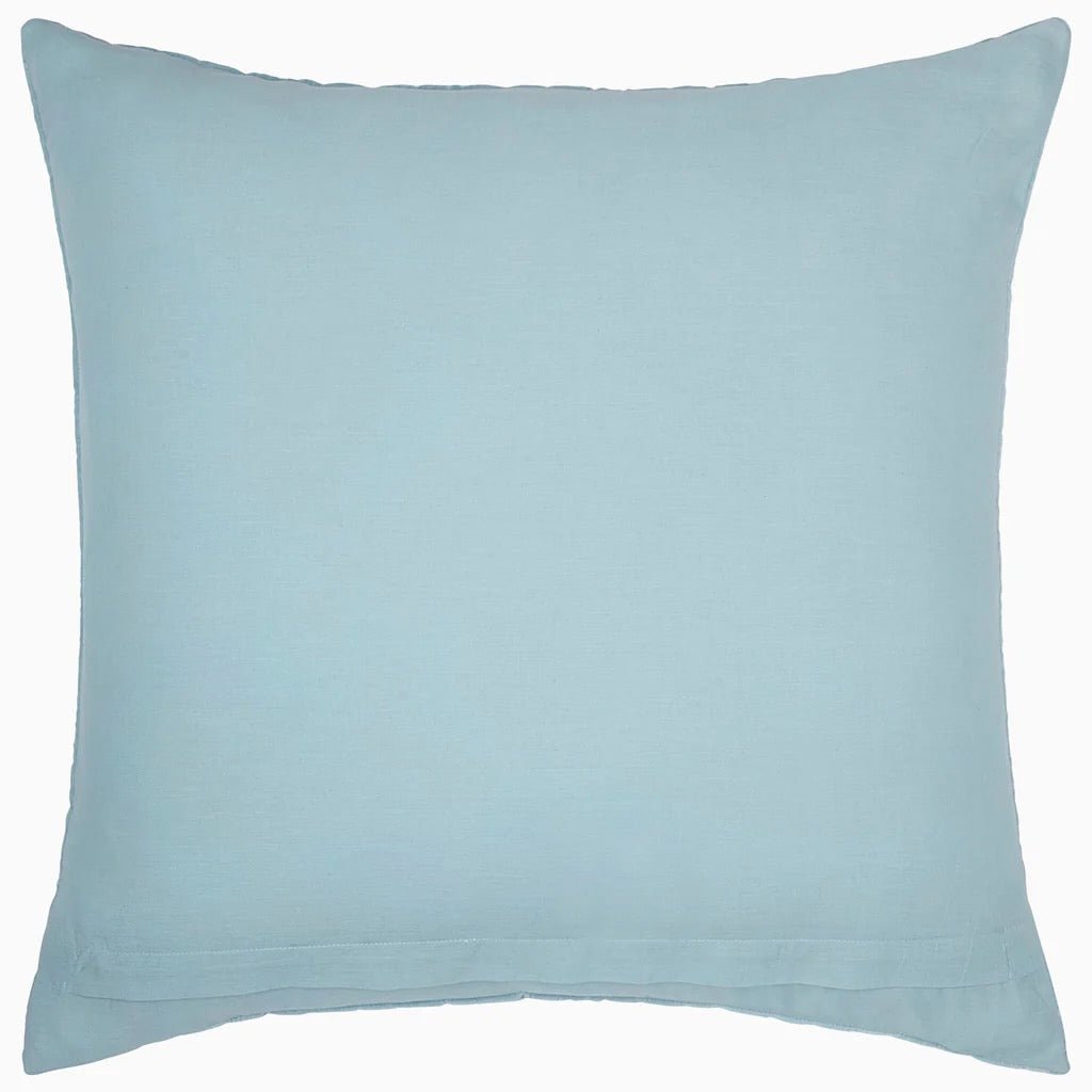 Euro Sham Back - John Robshaw Textiles Velvet Light Indigo Quilt Bedding at Fig Linens and Home