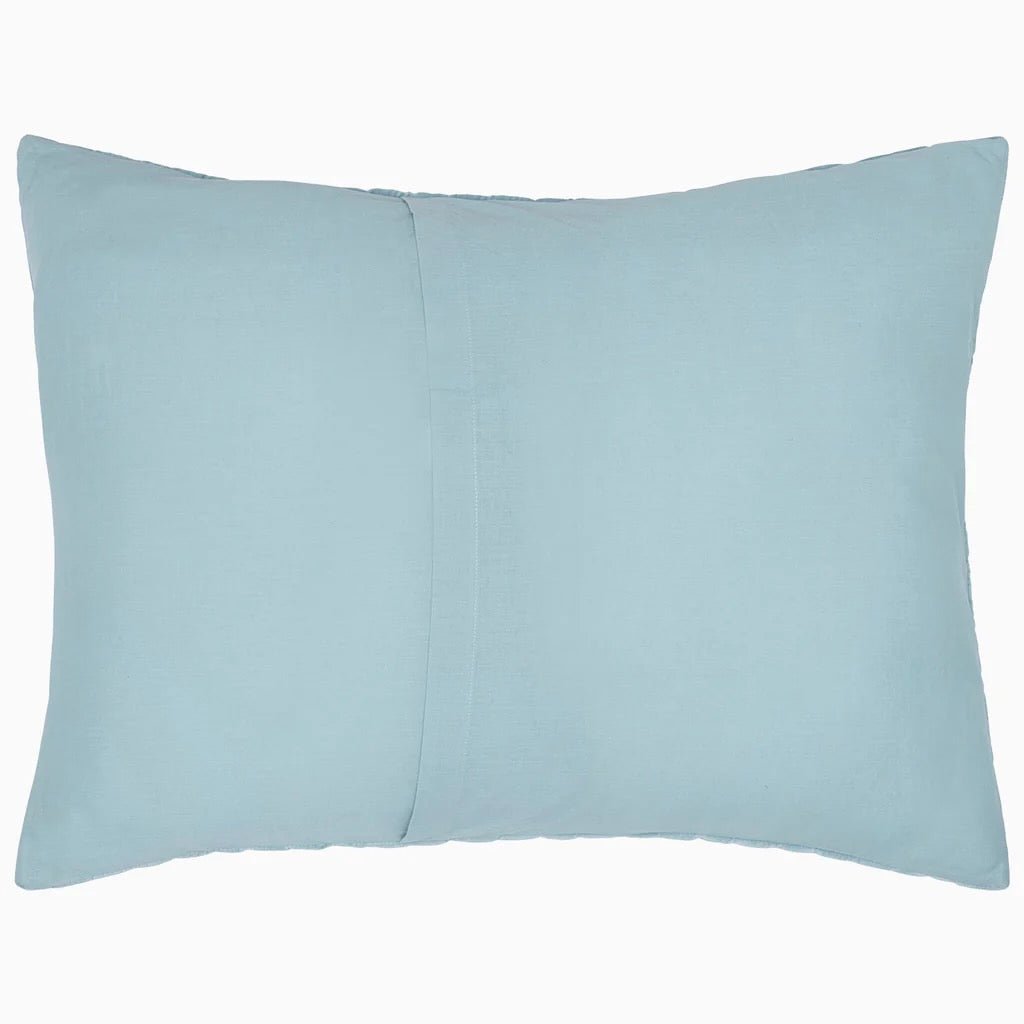 Pillow Sham Back - John Robshaw Textiles Velvet Light Indigo Quilt Bedding at Fig Linens and Home