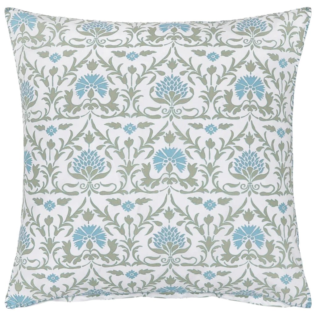 Euro Sham - John Robshaw Textiles Vidya Leaf Organic Cotton Bedding at Fig Linens and Home