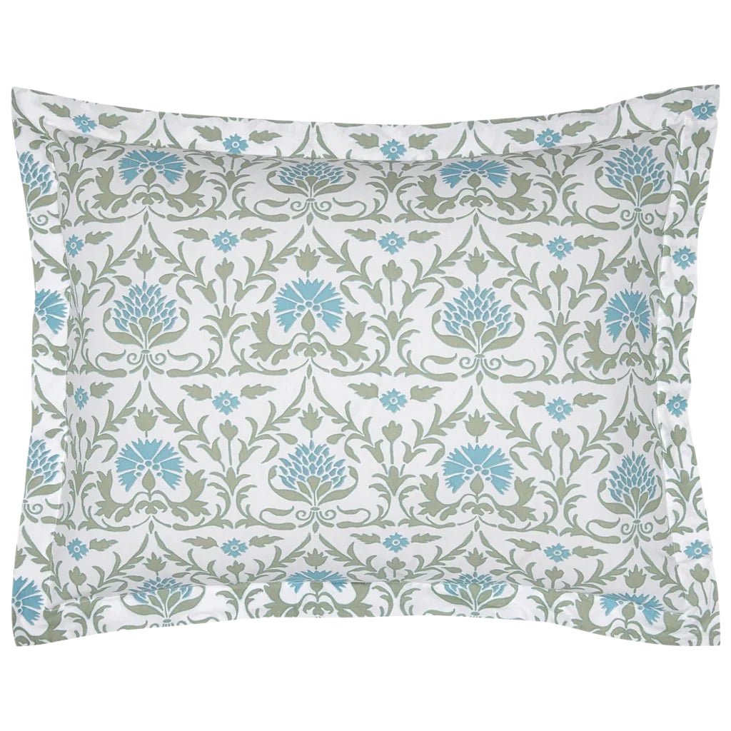Pillow Sham - John Robshaw Textiles Vidya Leaf Organic Cotton Bedding at Fig Linens and Home