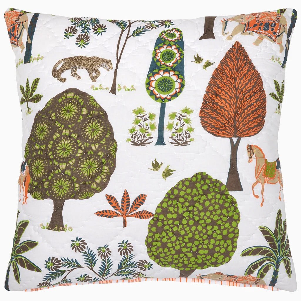 Euro Sham Front - Vivaan Sand Quilted Bedding by John Robshaw Textiles at Fig Linens and Home