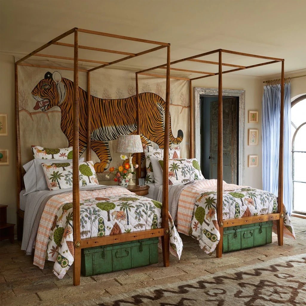 Vivaan Sand Quilts by John Robshaw Textiles at Fig Linens and Home - Lifestyle 1