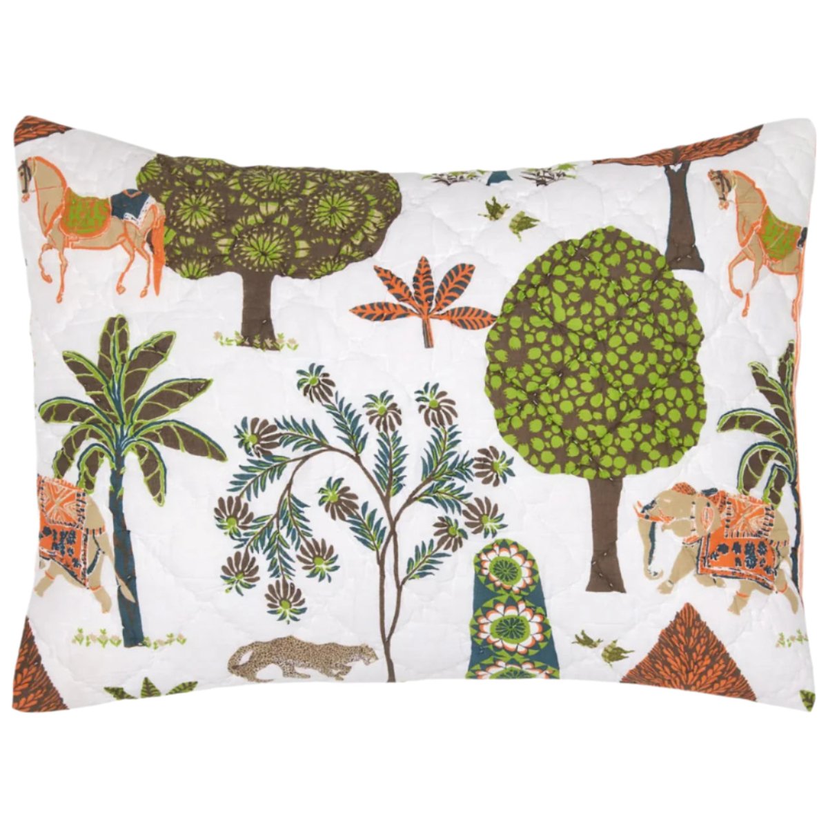 Pillow Sham Front - Vivaan Sand Quilted Bedding by John Robshaw Textiles at Fig Linens and Home