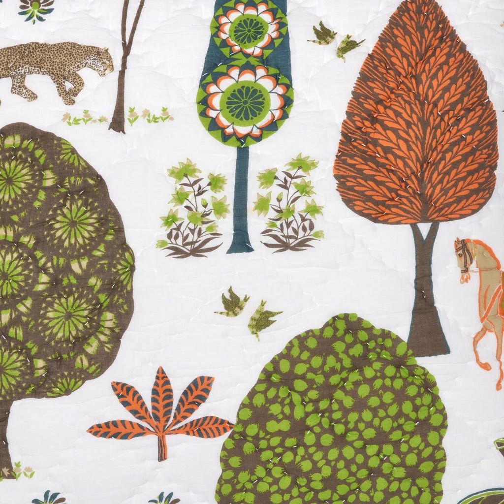 Fabric Swatch - Vivaan Sand Quilted Bedding by John Robshaw Textiles at Fig Linens and Home