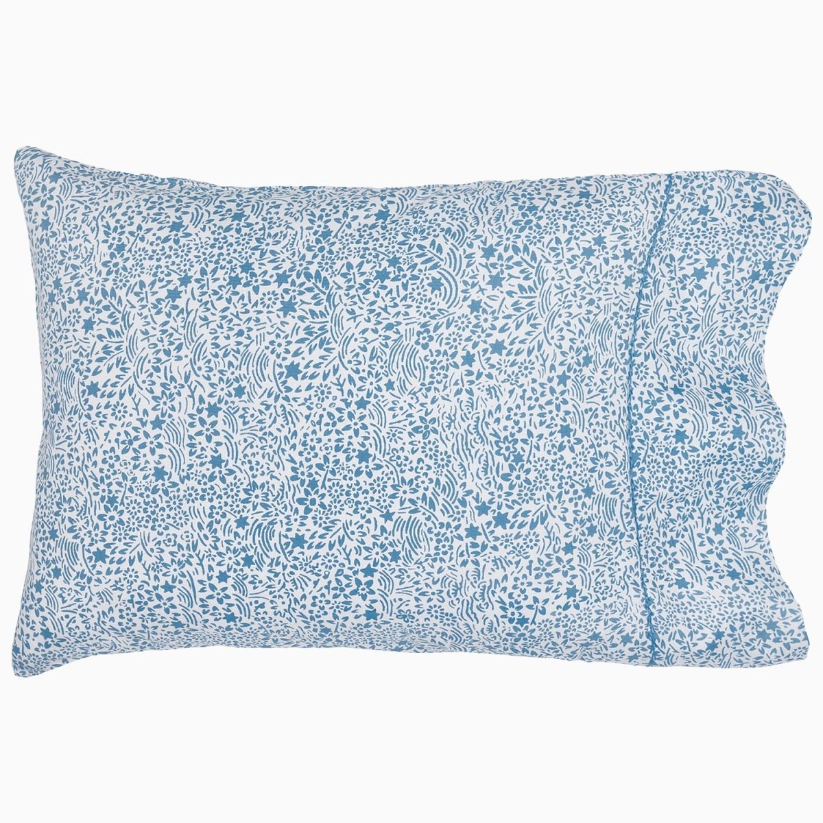 Zayan Light Indigo Pillowcases by John Robshaw at Fig Linens and Home - 4