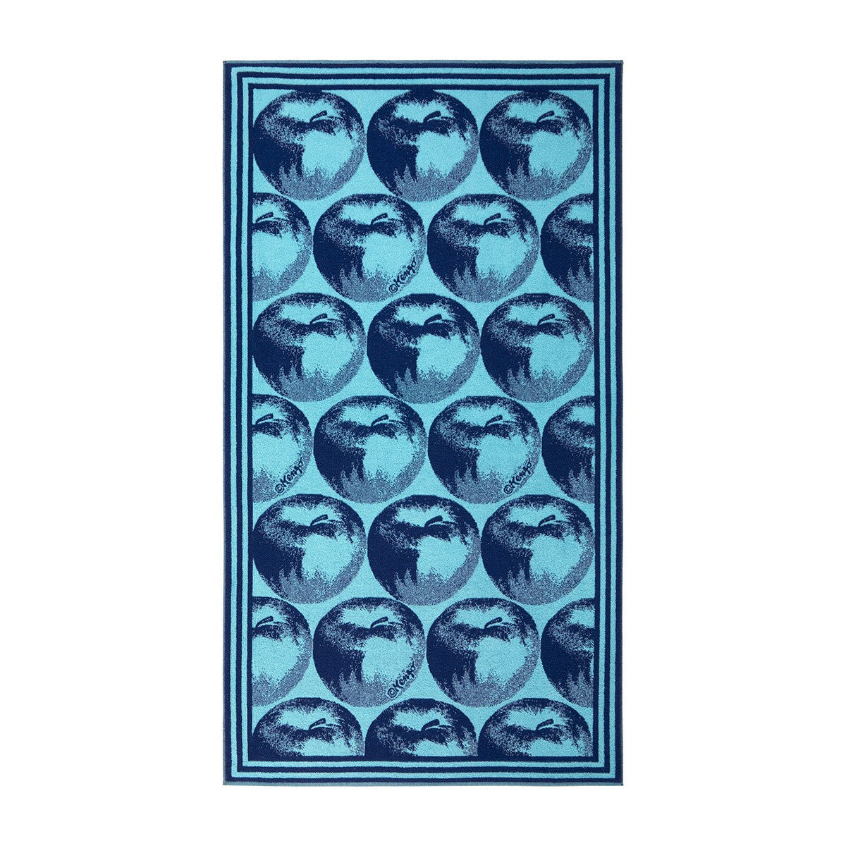 K Apple Blue Jacquard Beach Towel by Kenzo Paris - view 1