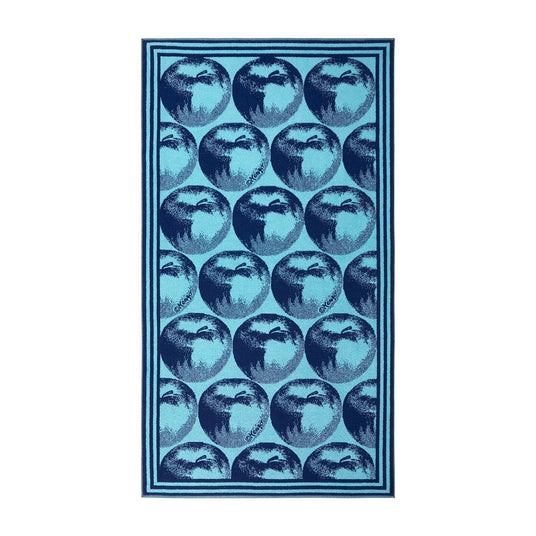 K Apple Blue Jacquard Beach Towel by Kenzo Paris - view 1