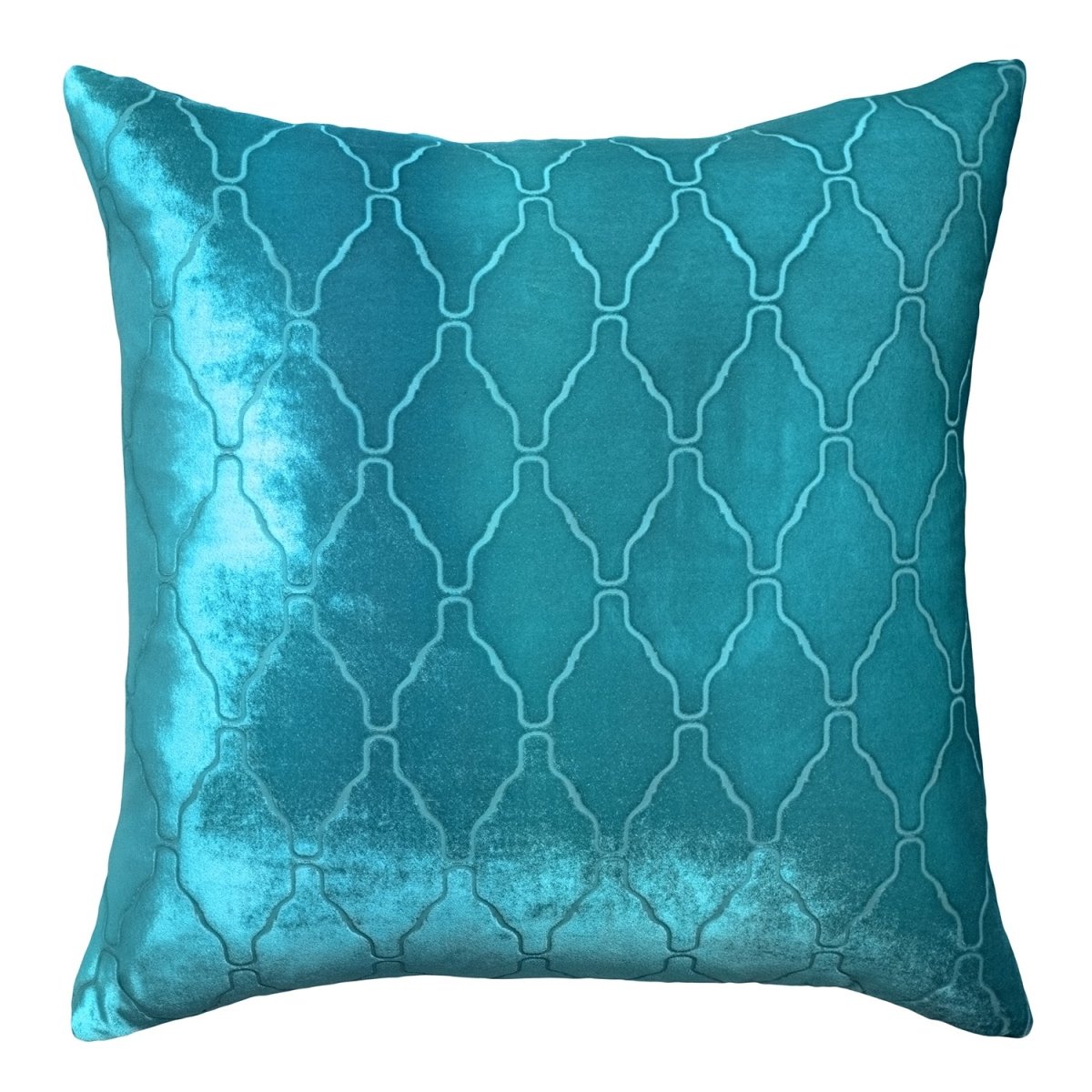 Arches Velvet Burnout Pillow Aruba Kevin O'Brien 18x18 Aruba at FIG LINENS AND HOME 1
