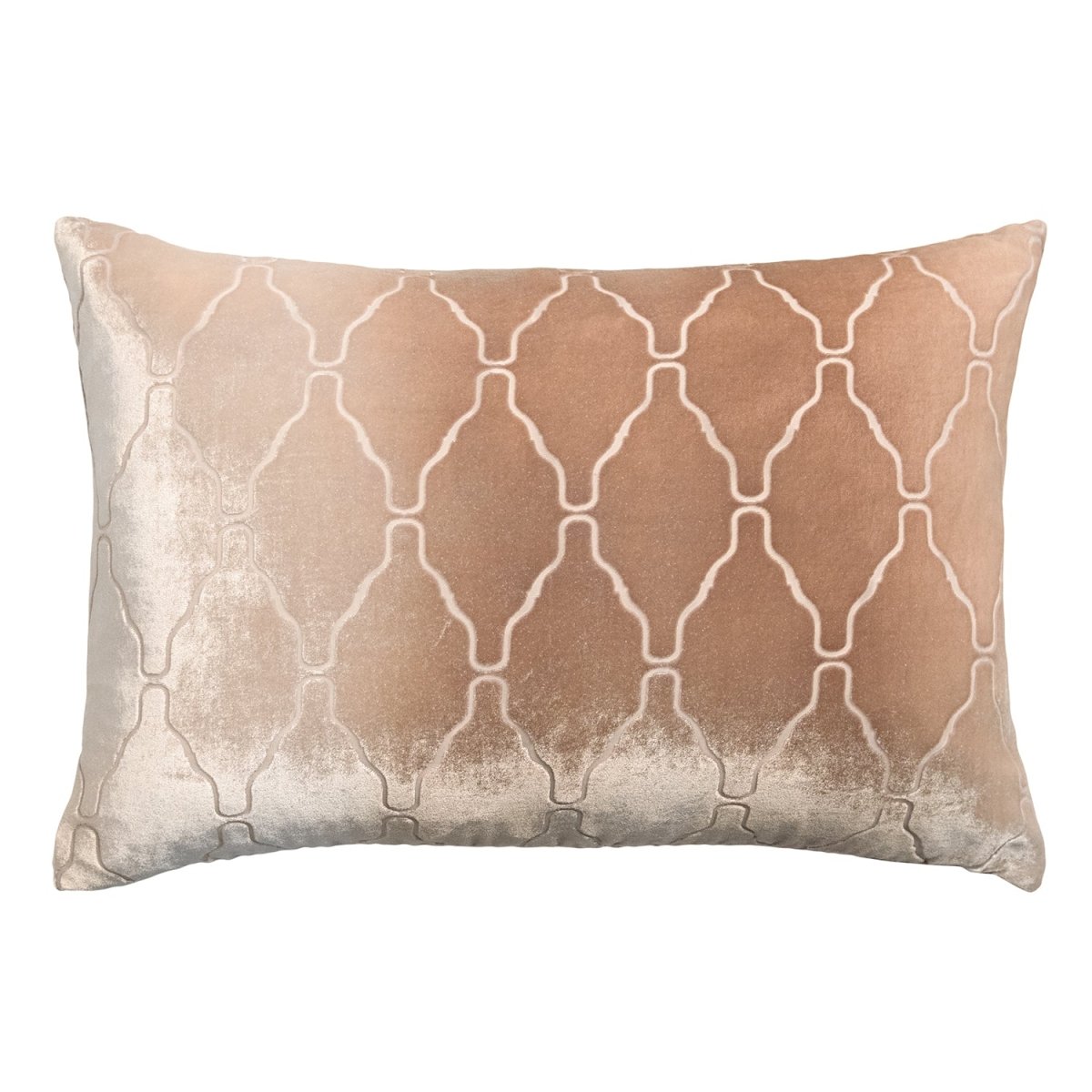 Arches Velvet Burnout Pillow Latte Kevin O'Brien 14x20 Latte at FIG LINENS AND HOME 2