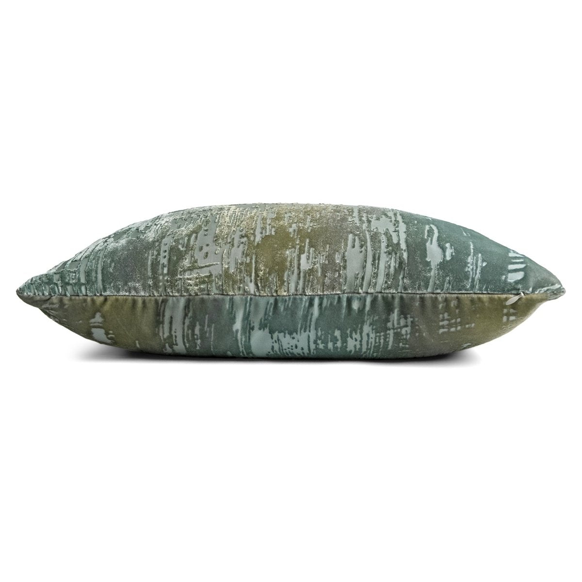 Brushstroke Velvet Burnout Pillow Basil Kevin O'Brien 14x20 at Fig Linens and Home - View 2
