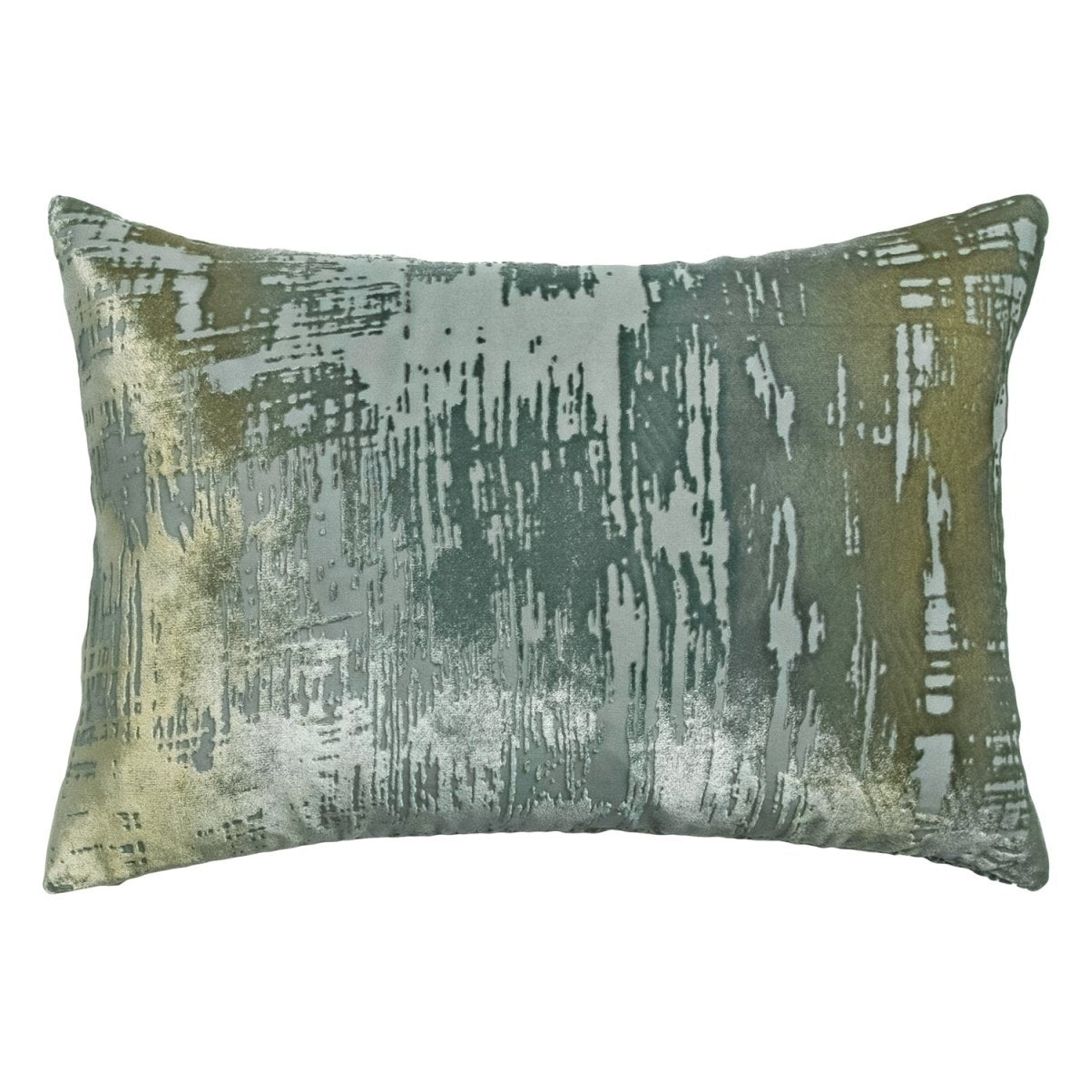 Brushstroke Velvet Burnout Pillow Basil Kevin O'Brien 14x20 at Fig Linens and Home - View 1