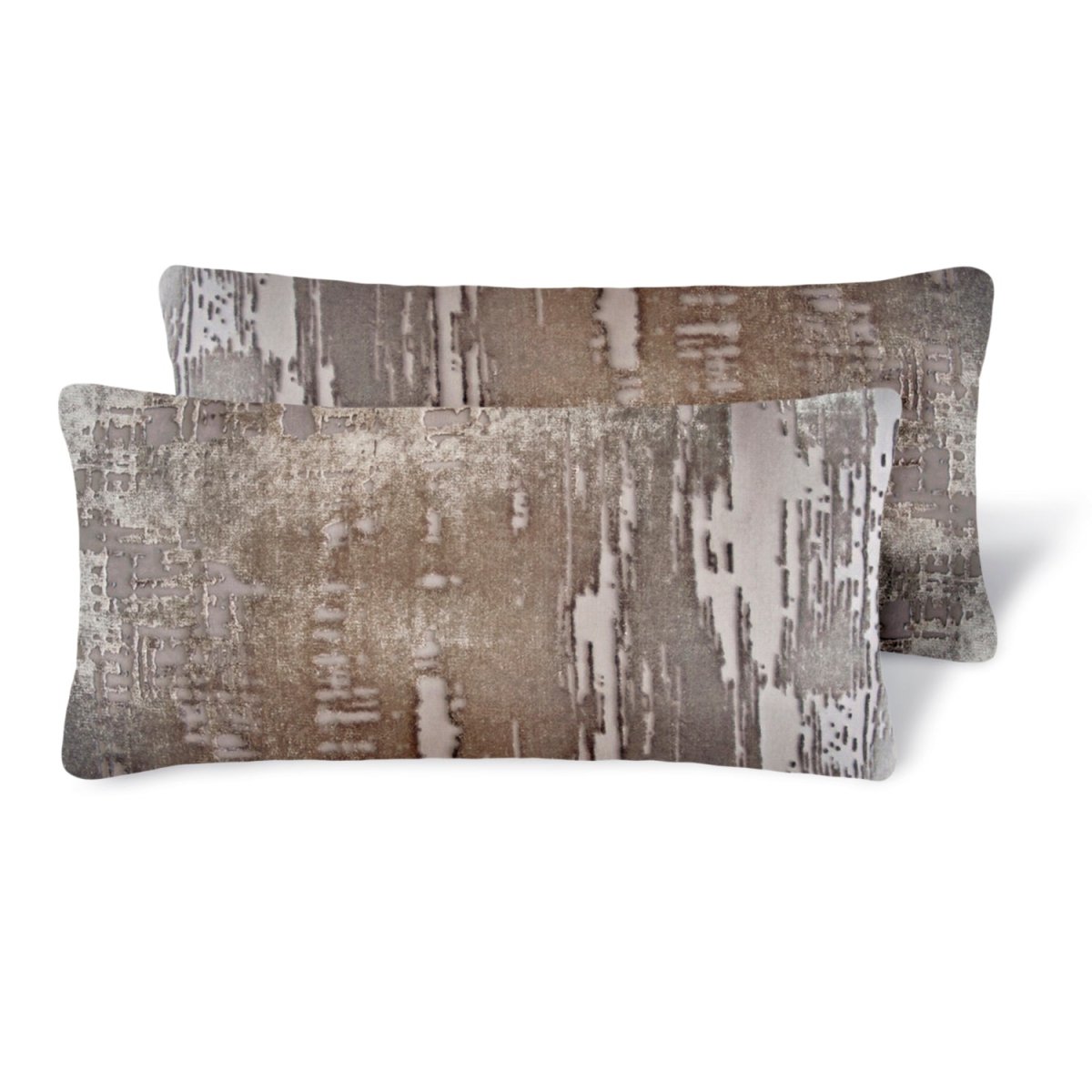 Brushstroke Velvet Burnout Pillow Coyote Kevin O'Brien - Set of 2