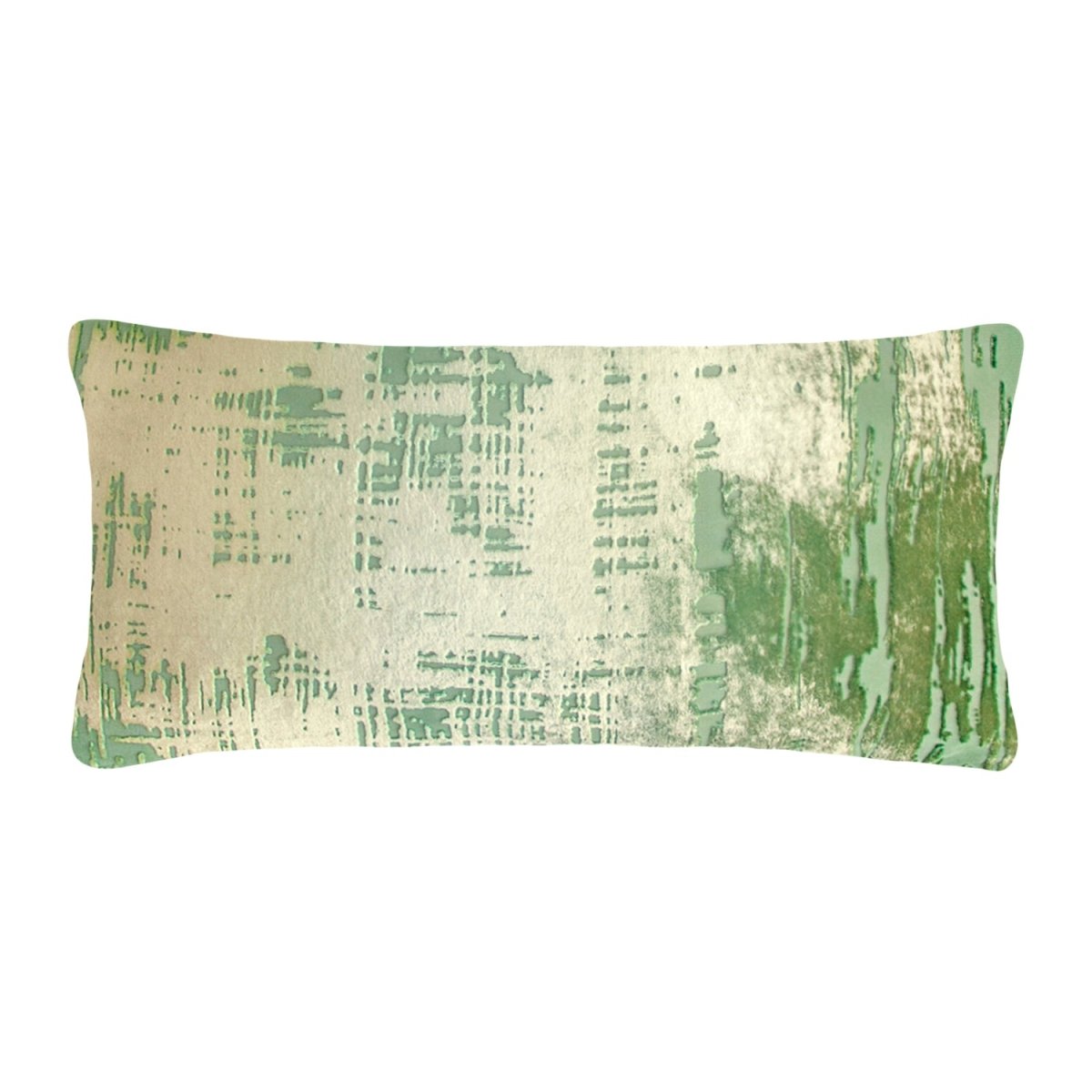 Brushstroke Velvet Burnout Pillow Grass Kevin O'Brien 12x24 Grass at FIG LINENS AND HOME 4
