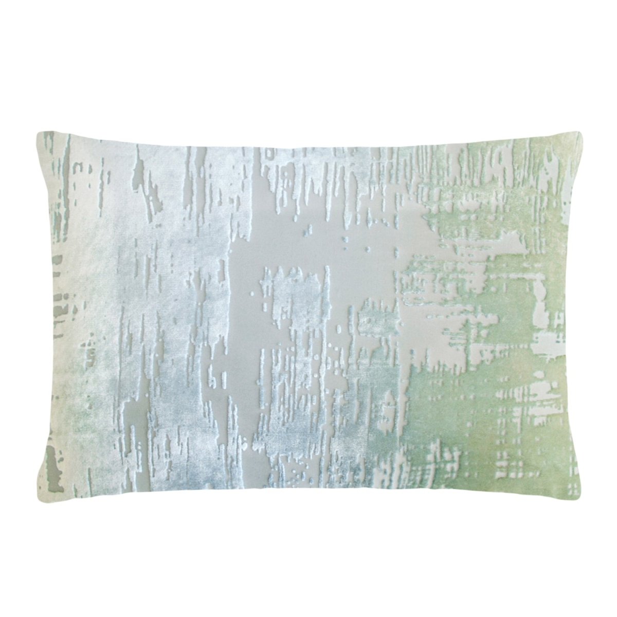 Brushstroke Velvet Burnout Pillow Ice Kevin O'Brien 14x20 Ice at FIG LINENS AND HOME 2
