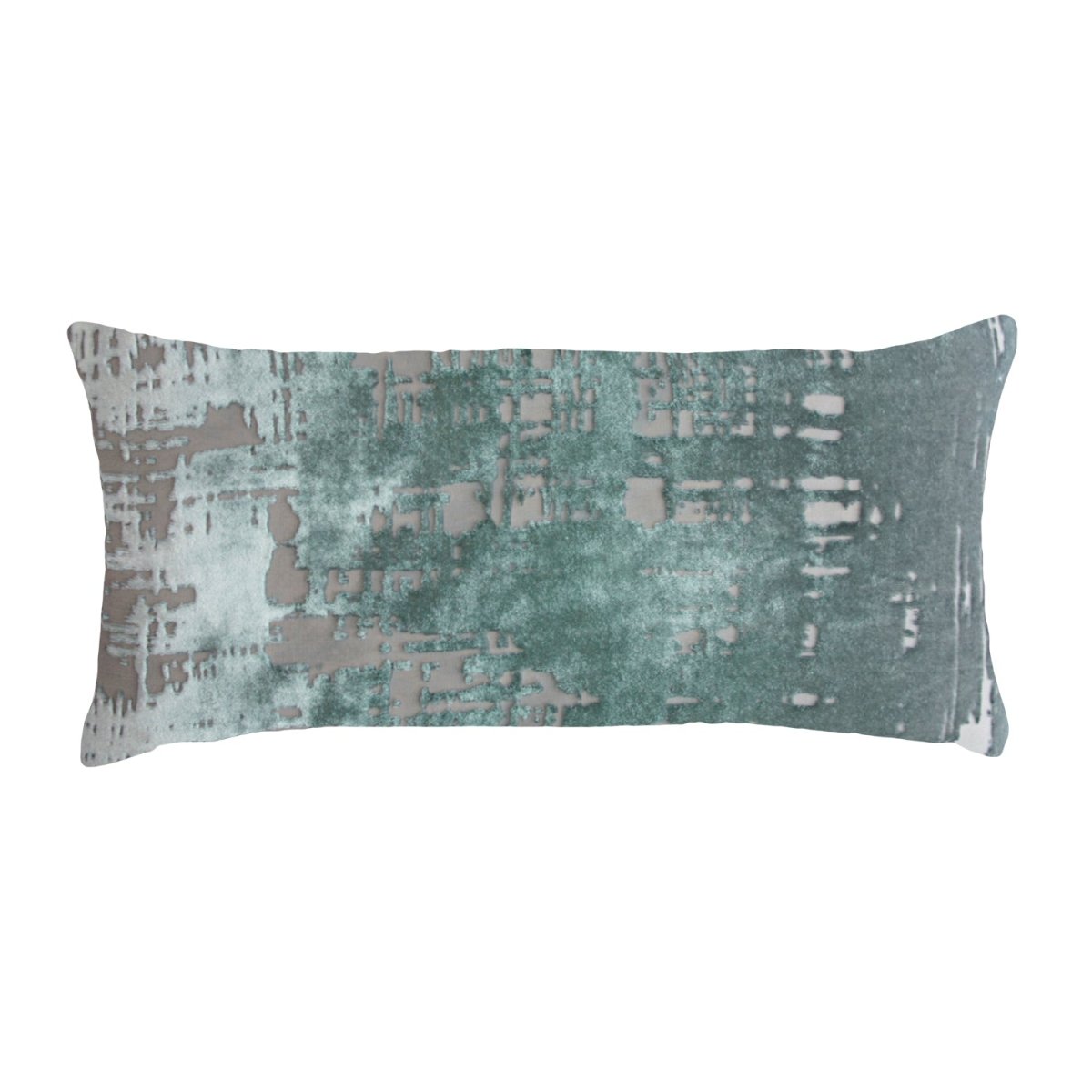Brushstroke Velvet Burnout Pillow Jade Kevin O'Brien 12x24 Jade at FIG LINENS AND HOME 3