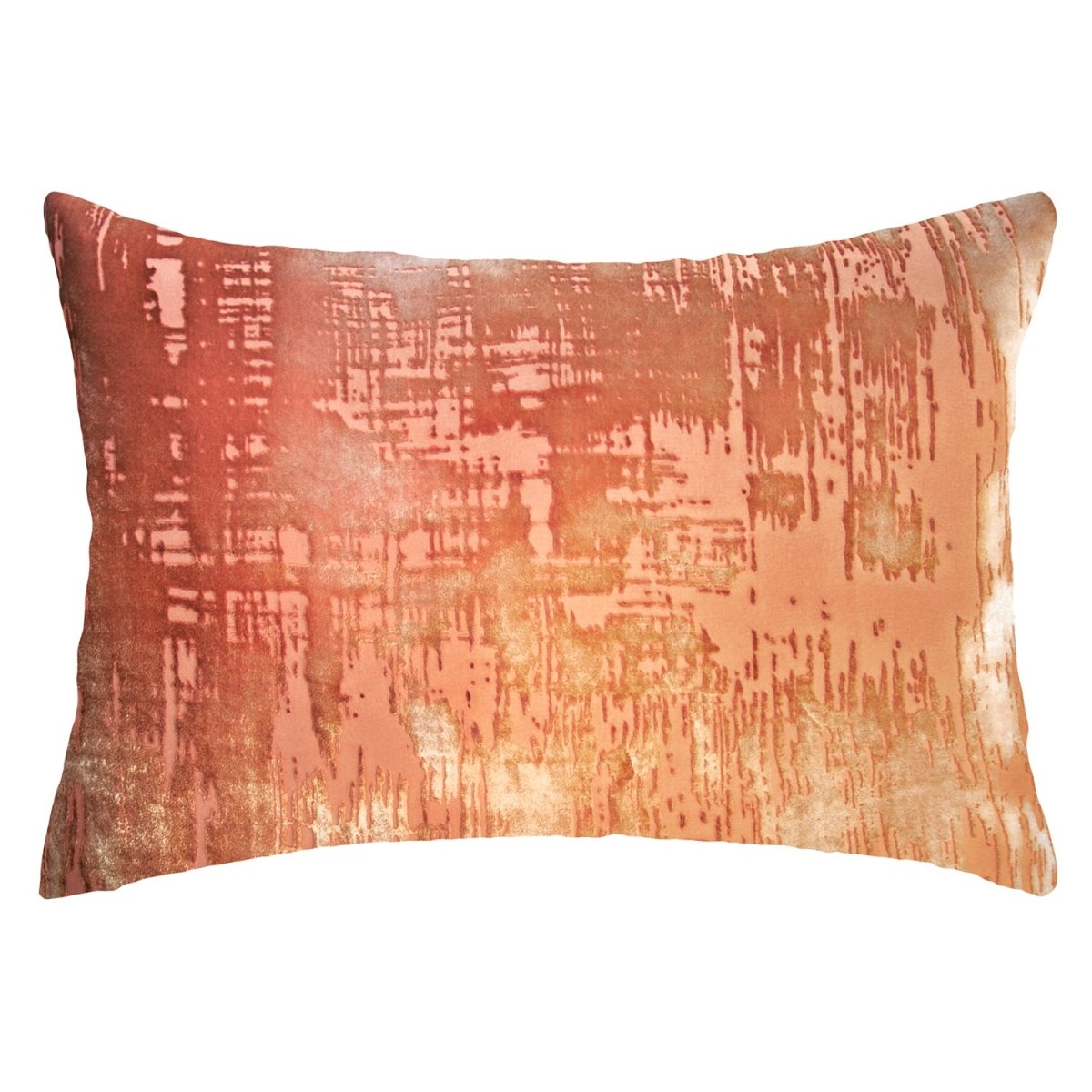 Brushstroke Velvet Burnout Pillow Mango Kevin O'Brien at Fig Linens and Home - View 2