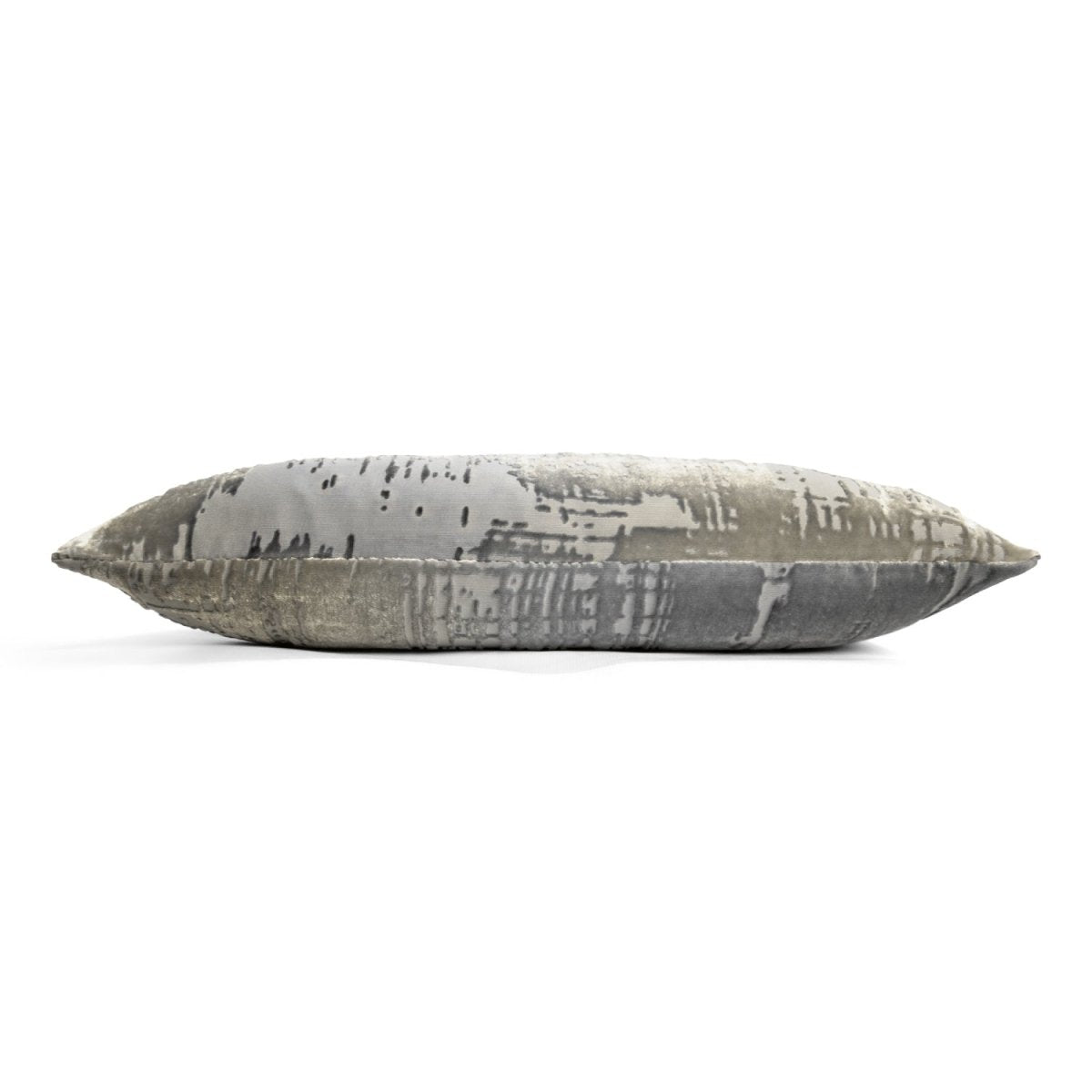 Brushstroke Velvet Burnout Pillow Nickel Kevin O'Brien 12x24 Nickel at FIG LINENS AND HOME 5