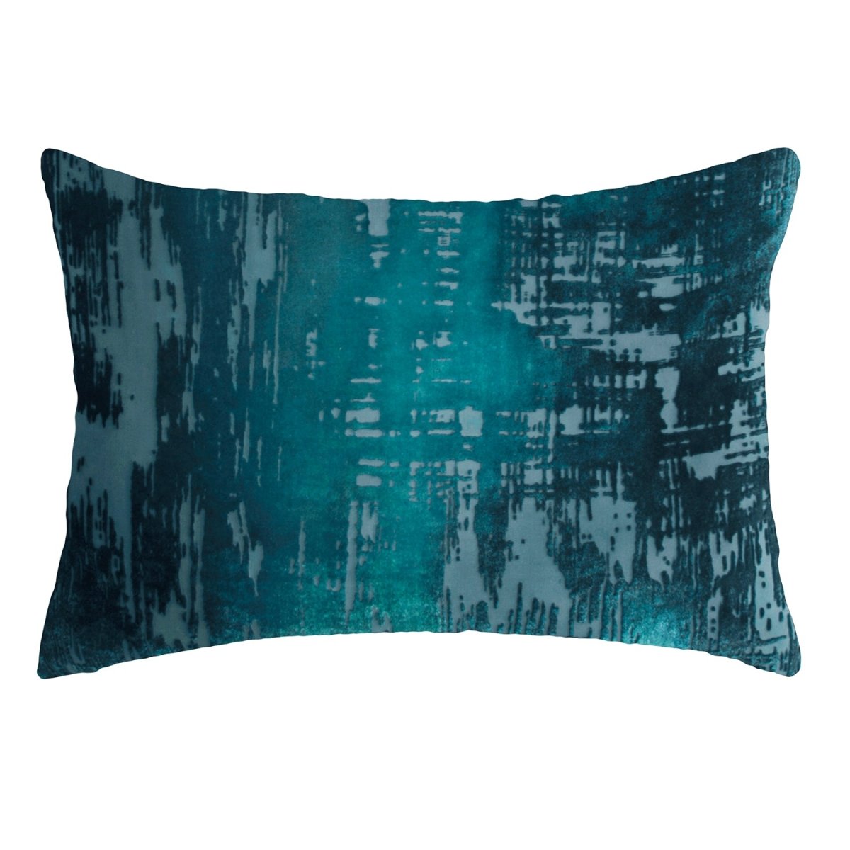 Brushstroke Velvet Burnout Pillow Pacific Kevin O'Brien 14x20 Pacific at FIG LINENS AND HOME 2