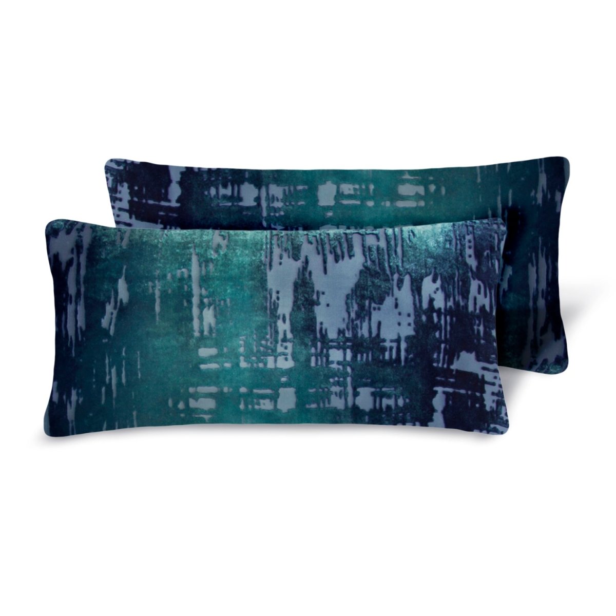 Brushstroke Velvet Burnout Pillow Shark Kevin O'Brien 7x15 Mini Boudoirs - Set of 2 Shark at FIG LINENS AND HOME 4