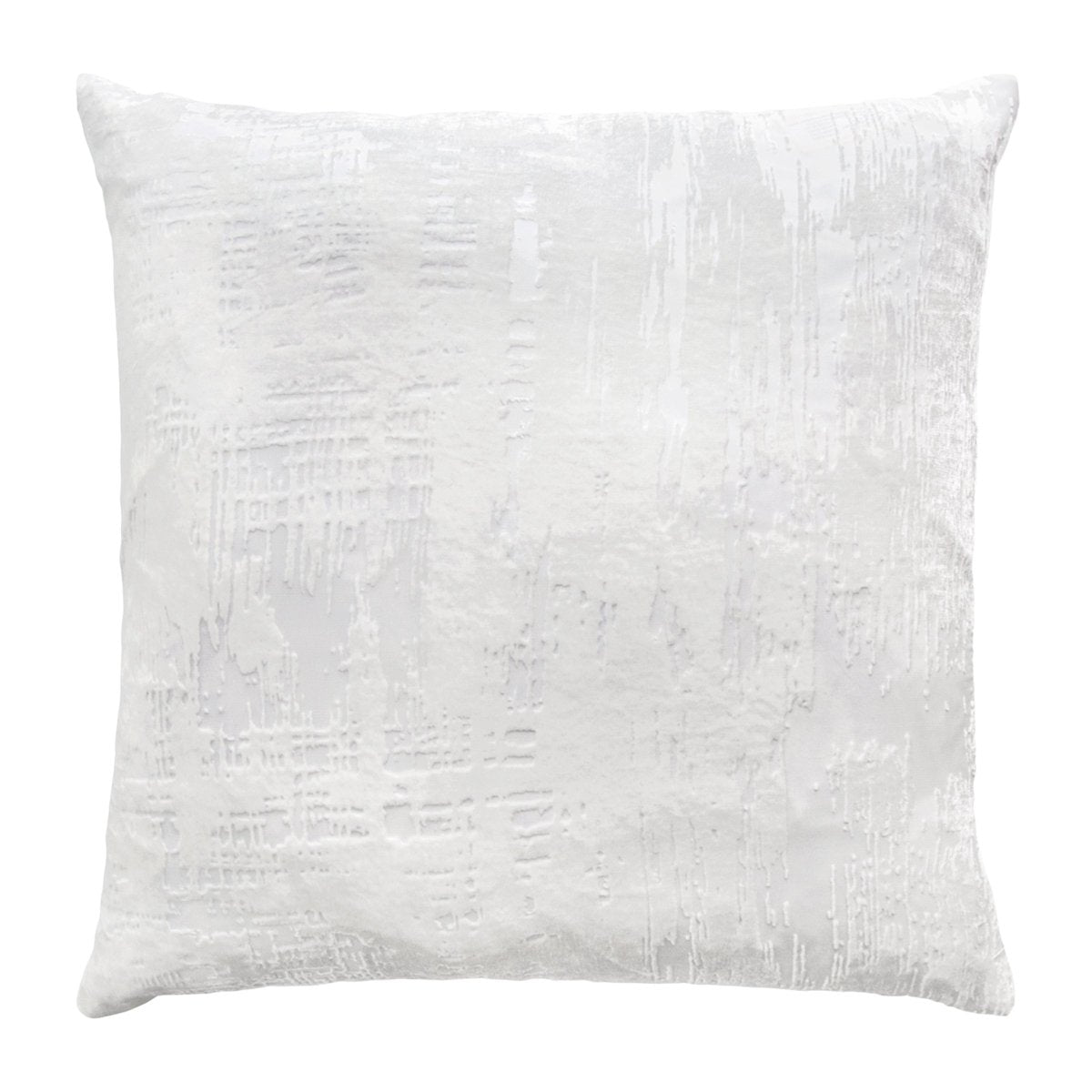 Brushstroke Velvet Burnout Pillow White Kevin O'Brien 22x22 White at FIG LINENS AND HOME 4