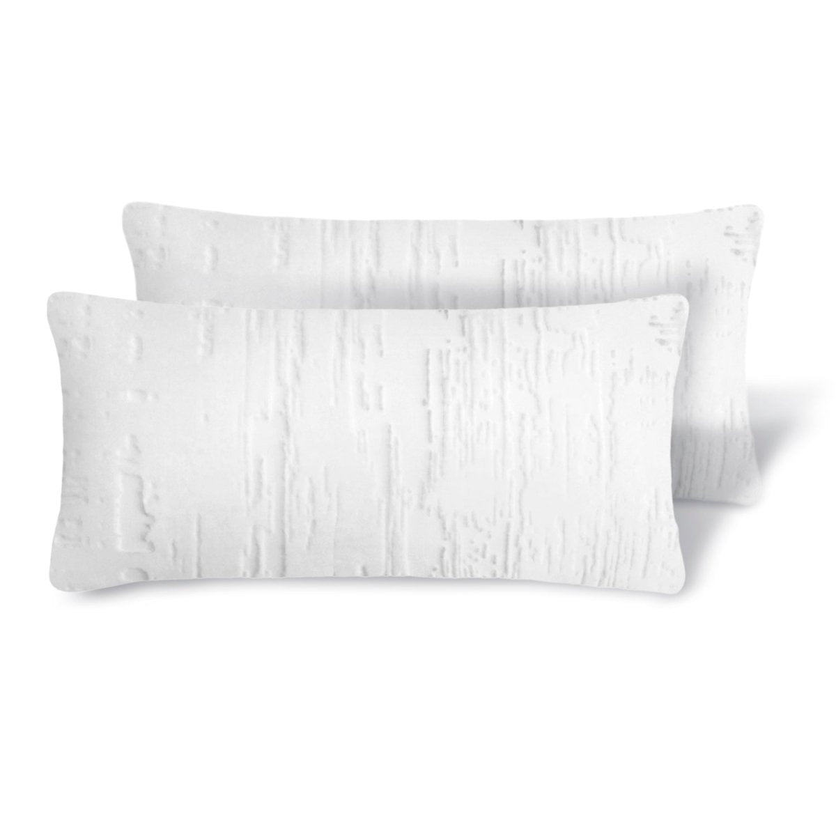 Brushstroke Velvet Burnout Pillow White Kevin O'Brien 7x15 Mini Boudoirs - Set of 2 White at FIG LINENS AND HOME 6