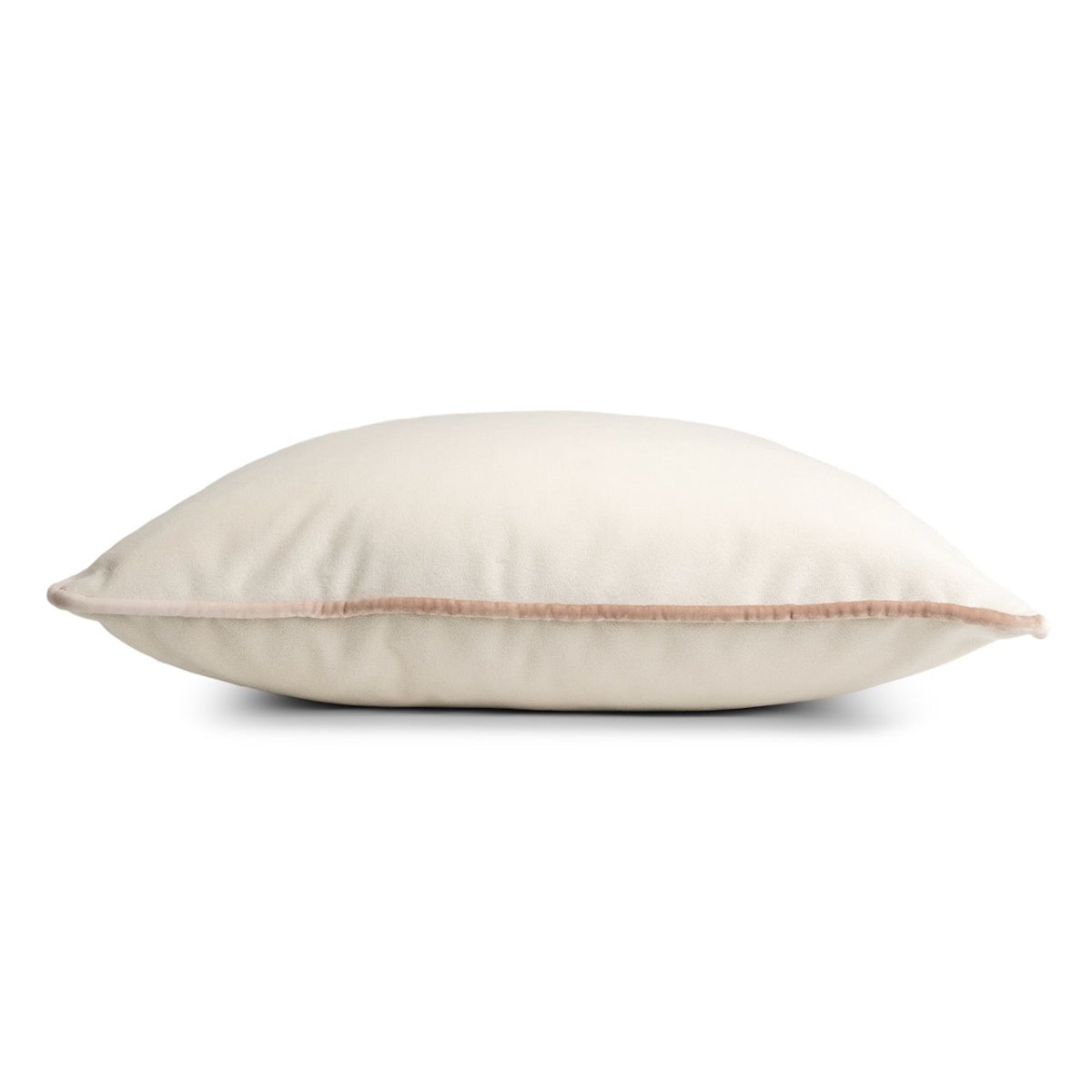 Tranquility Velvet Performance Pillows Latte Kevin O'Brien 14x20 Piping Detail