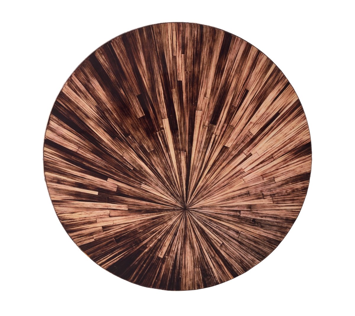 Aura Placemat in Brown, Set of 4 | Kim Seybert Round Placemats at Fig Linens and Home 1