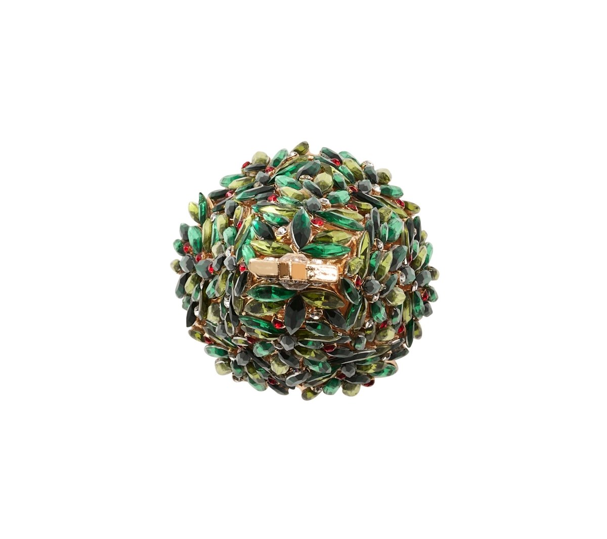 Bejeweled Xmas Napkin Ring Set of 4 in a Gift Box | Kim Seybert at Fig Linens and Home - Top of Tree