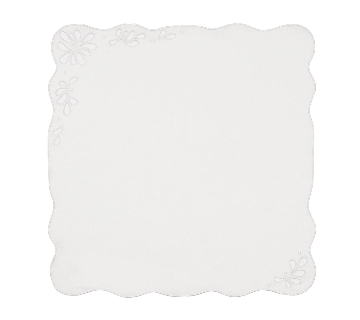 Bloom Napkin in White Set of 4 by Kim Seybert at Fig Linens and Home 5