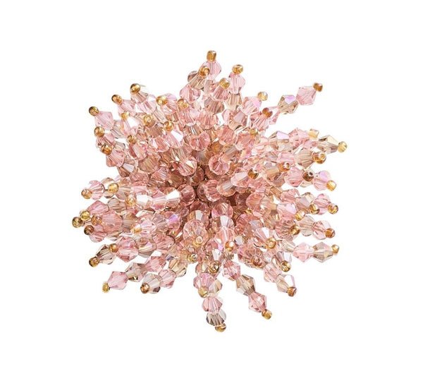 Brilliant Napkin Ring in Blush Set of 4 by Kim Seybert - Top of Napkin Ring