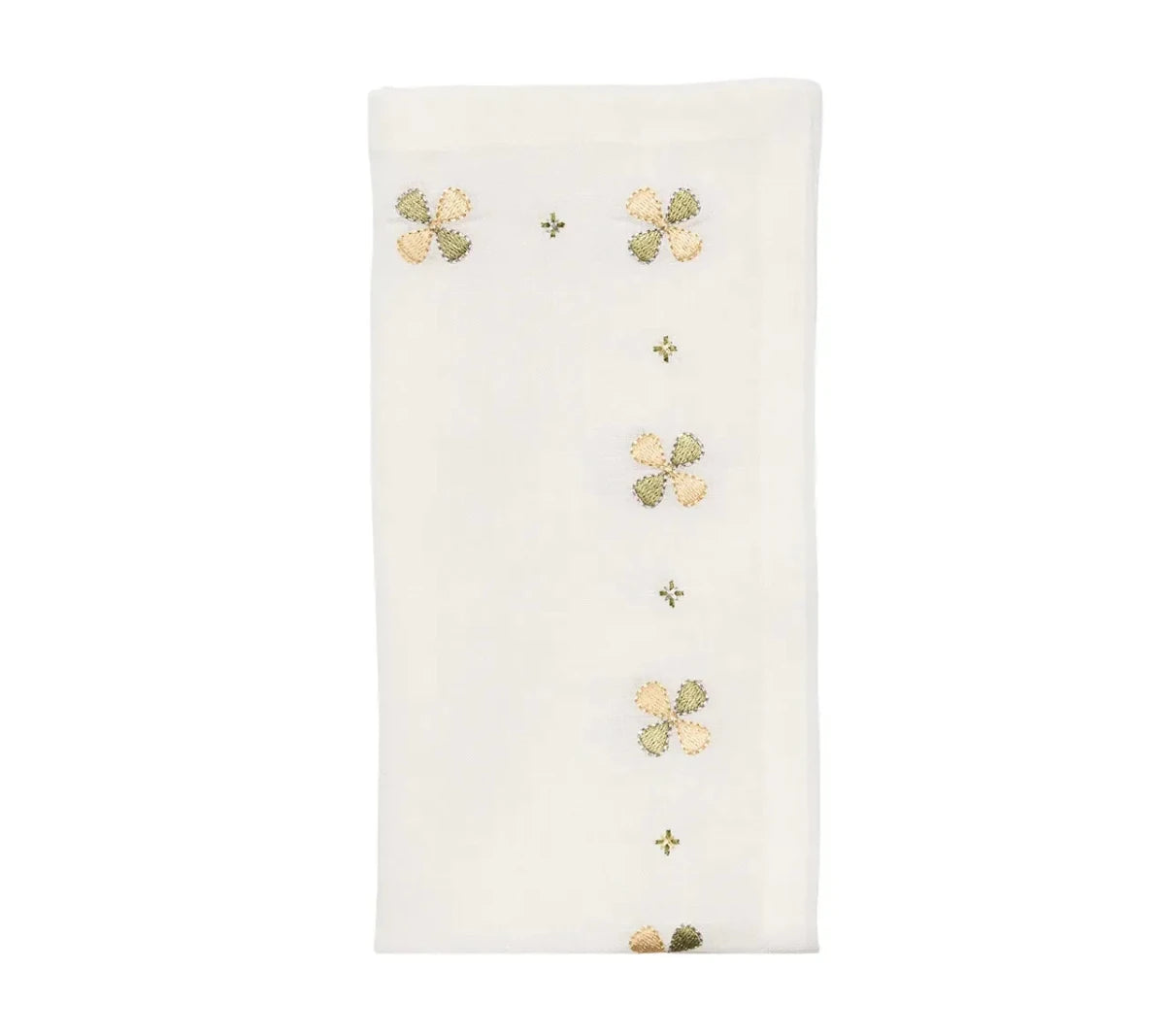 Clover White/Sage Napkin | Kim Seybert at Fig Linens and Home
