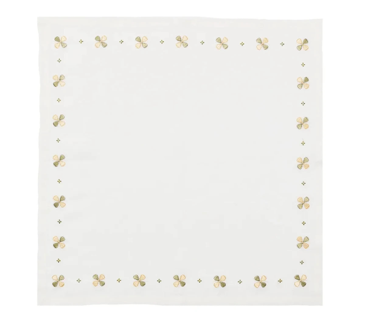 Clover White/Sage Napkin Detail 3 | Kim Seybert at Fig Linens and Home