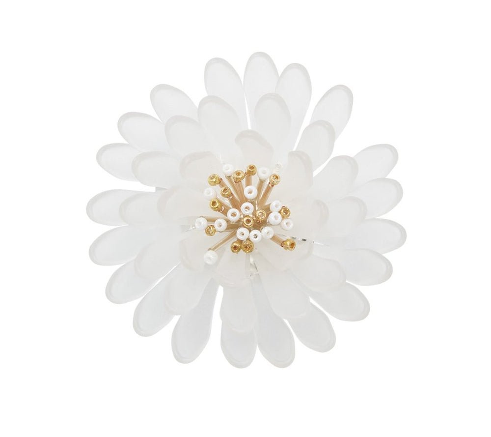 Cosmos Napkin Rings in White & Gold by Kim Seybert at Fig Linens and Home 6