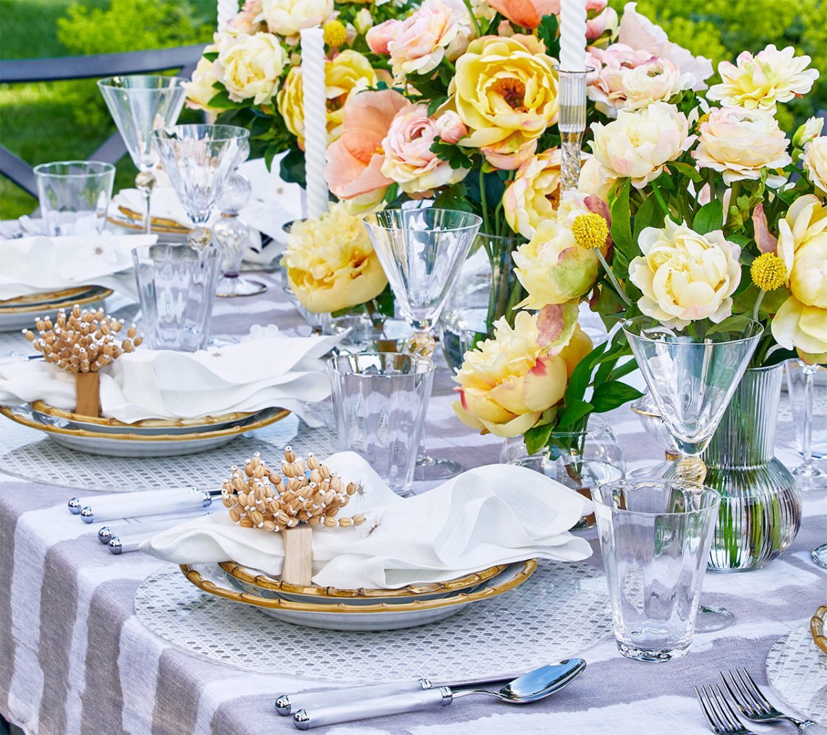 Kim Seybert Daphne Tumbler in Clear Glass | Glassware at Fig Linens and Home
