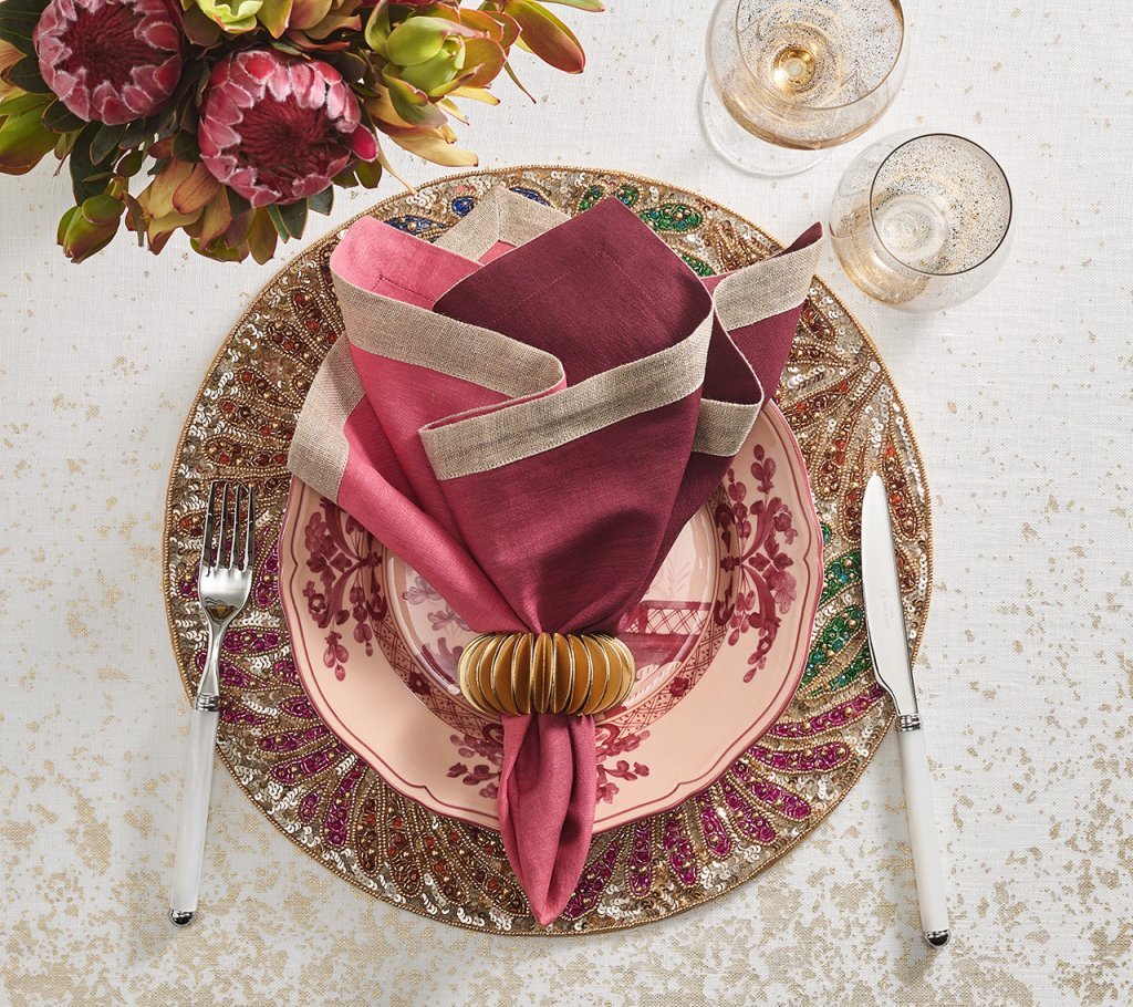 Dip Dye Napkin in Berry & Plum Set of 4 by Kim Seybert 1