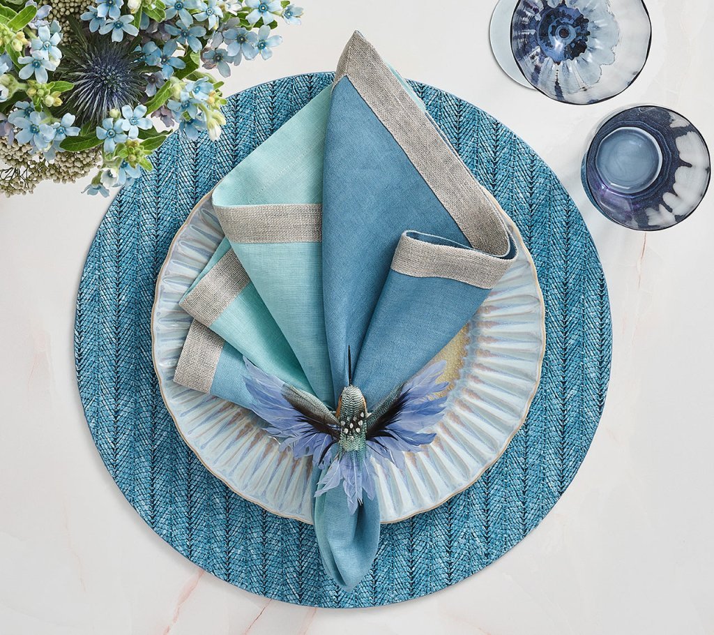 Dip Dye Napkin in Sky & Blue Set of 4 by Kim Seybert 3