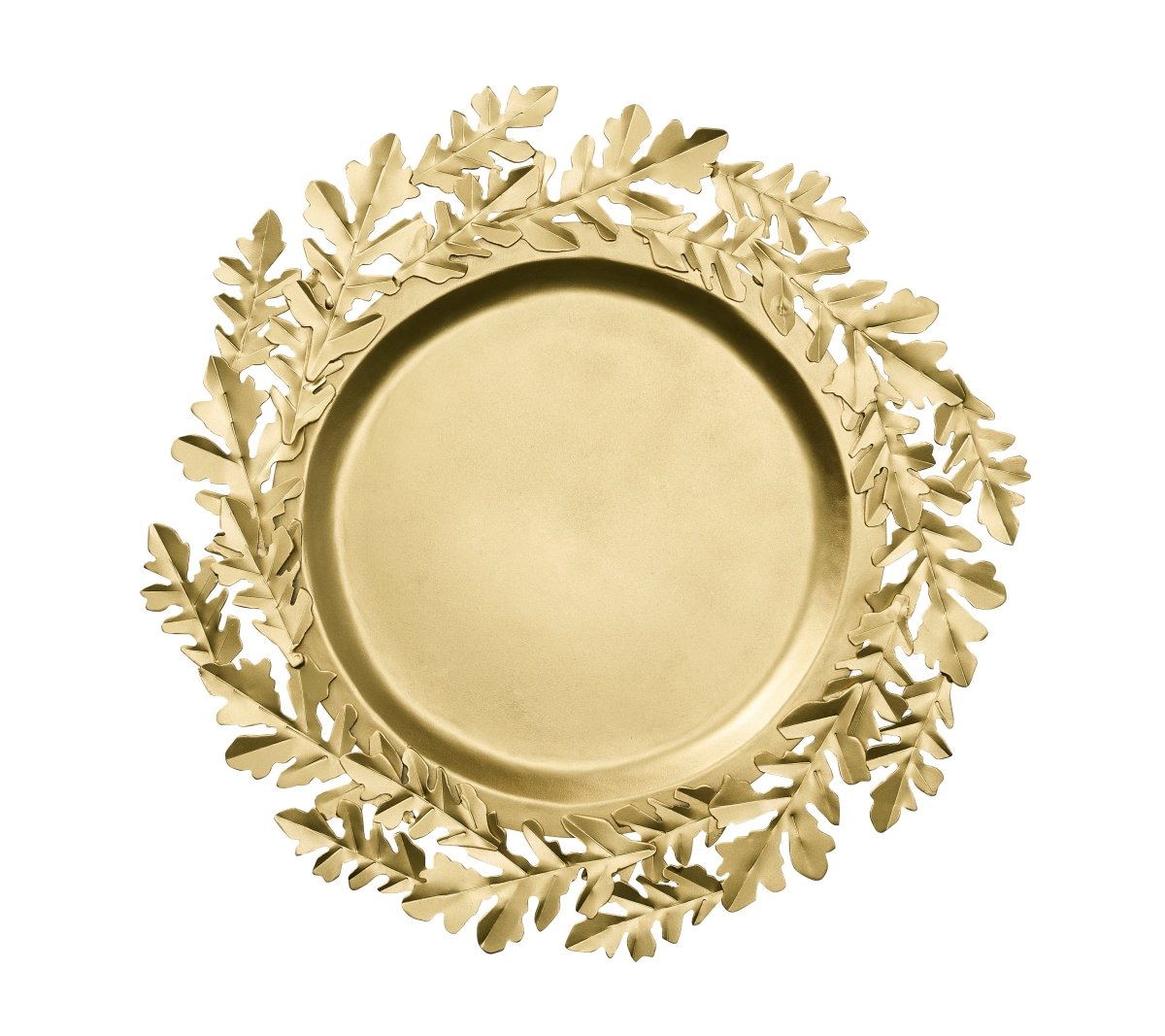 Gilded Leaves Charger in Gold by Kim Seybert at Fig Linens and Home