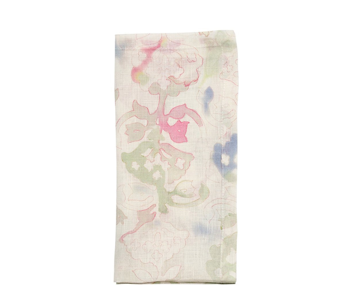 Giverny Napkin in Mint & Multi | Kim Seybert Set of 4 Cloth Napkins at Fig Linens and Home 1