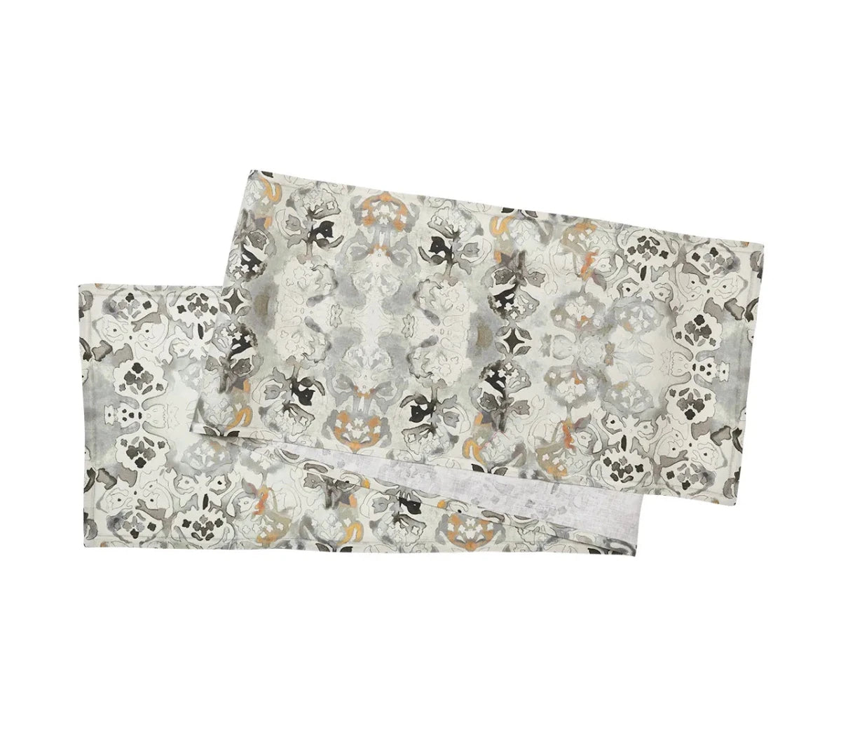 Giverny Natural/Gray Table Runner | Kim Seybert at Fig Linens and Home