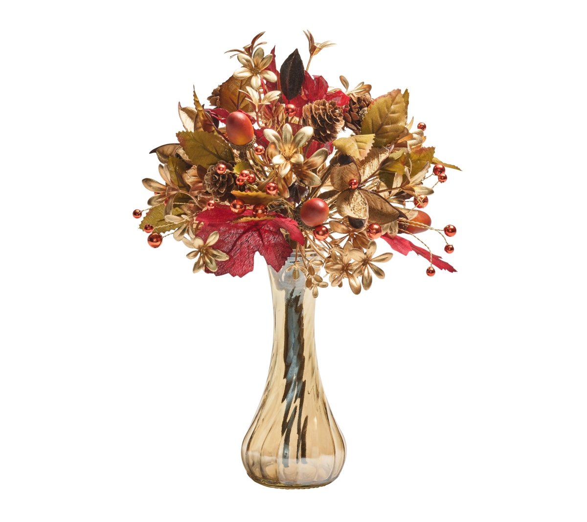 Harvest Floral Bouquet, 11" Kim Seybert - Centerpiece Floral Arrangement at Fig Linens and Home 1