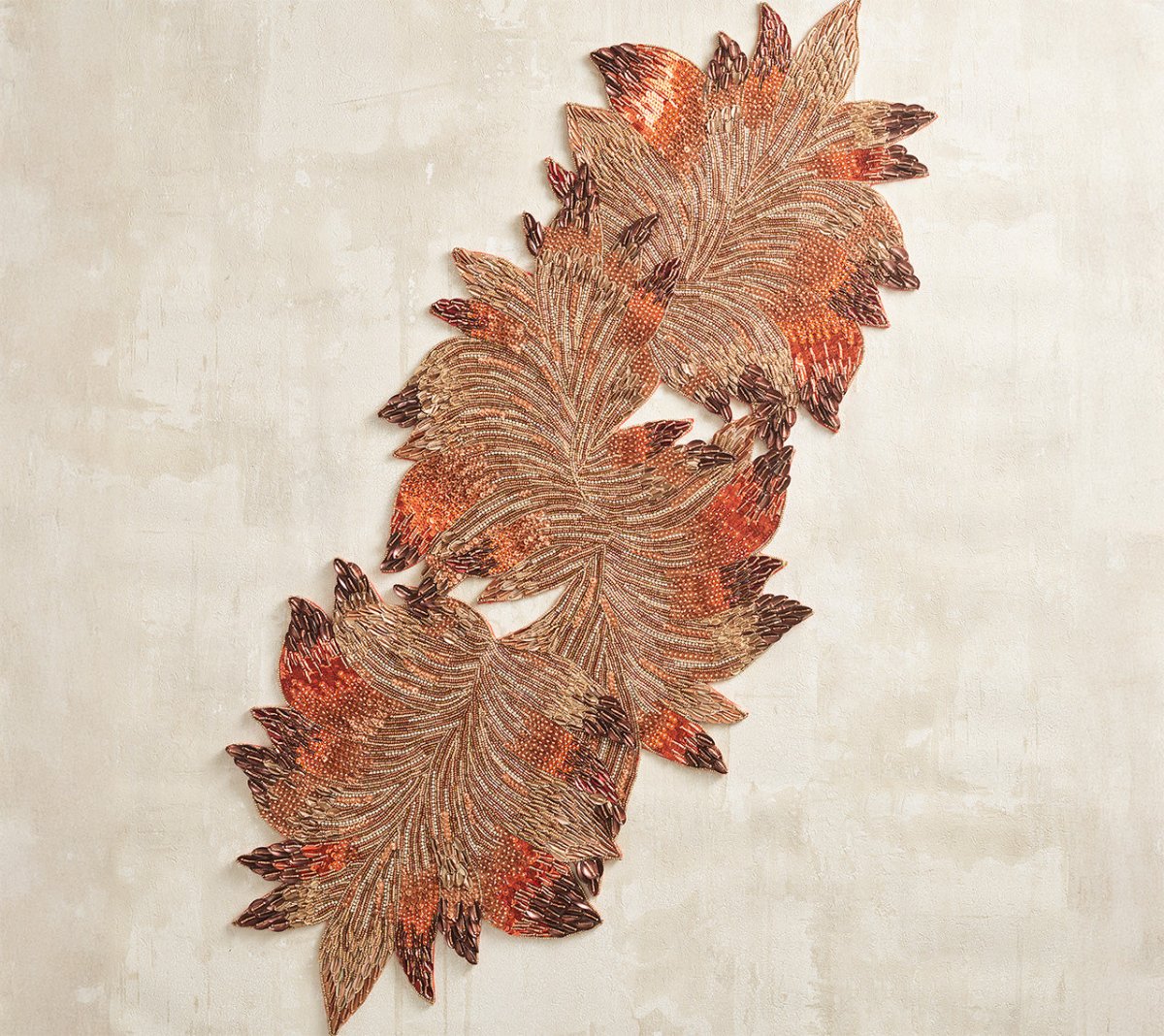 Harvest Table Table Runner in Brown & Orange Kim Seybert 5