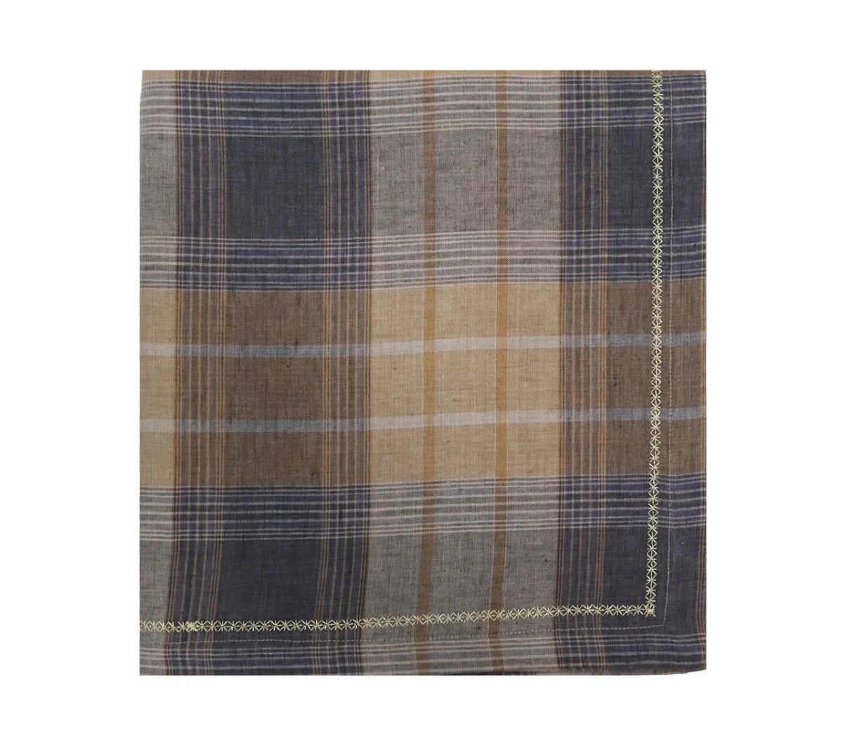 Henley Brown/Multi Table Cloth Detail 2 | Kim Seybert at Fig Linens and Home