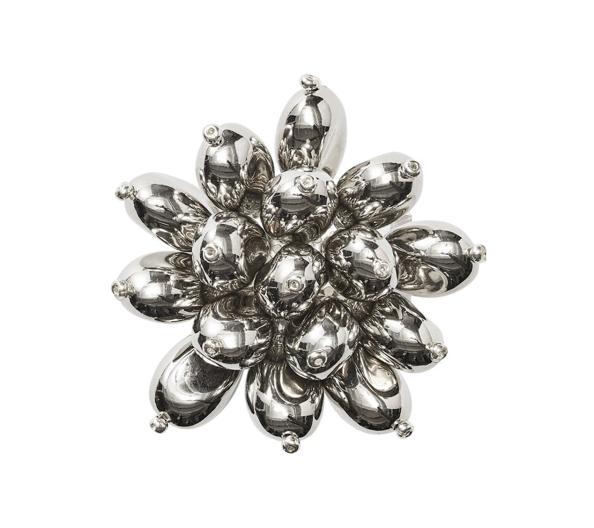 Jubilee Napkin Ring in Silver Set of 4 by Kim Seybert - Top View