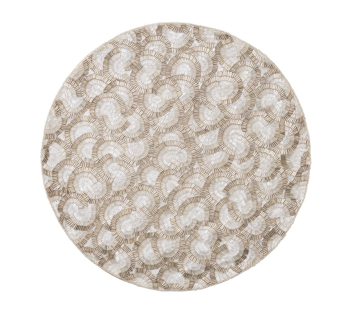 Lune Placemat in Silver, Set of 2 Kim Seybert