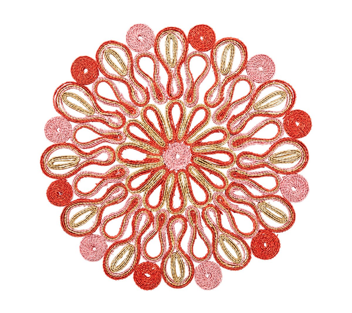 Marisol Placemat in Pink & Orange | Kim Seybert Placemats at Fig Linens and Home